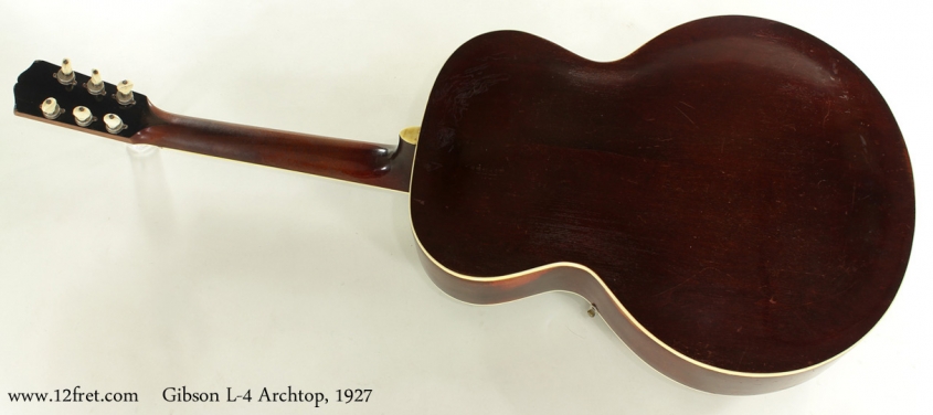 Gibson L-4 Archtop Guitar 1927 full rear view