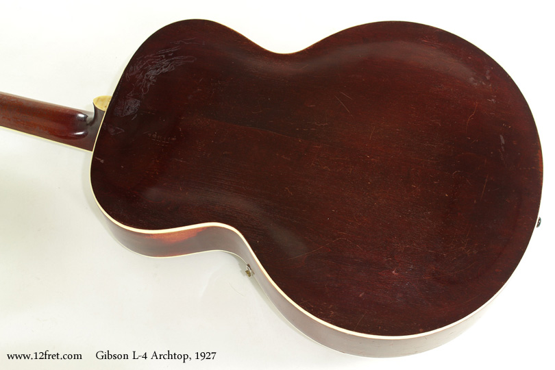 Gibson L-4 Archtop Guitar 1927 back