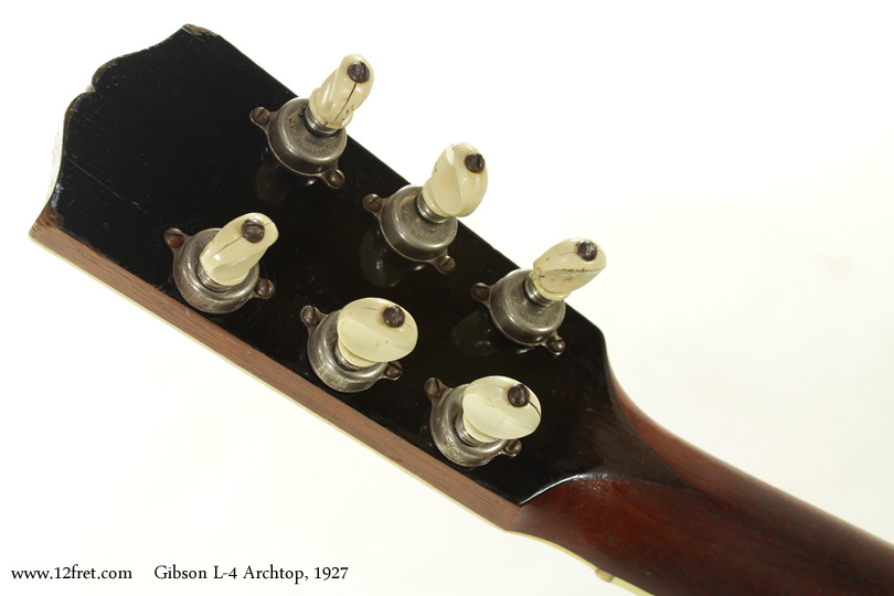 Gibson L-4 Archtop Guitar 1927 head rear view