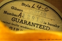 Gibson L-4C, 1952 label