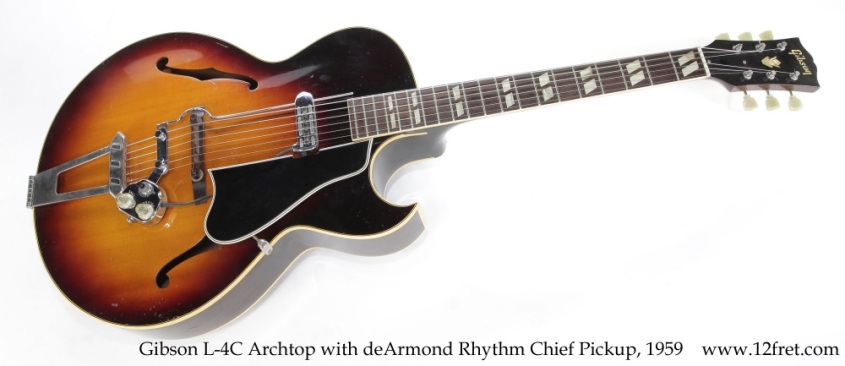 Gibson L-4C Archtop with deArmond Rhythm Chief Pickup, 1959 Full Front View