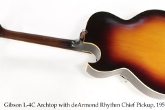 Gibson L-4C Archtop with deArmond Rhythm Chief Pickup, 1959 Full Rear View