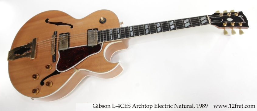 Gibson L-4CES Archtop Electric Natural, 1989 Full Front View