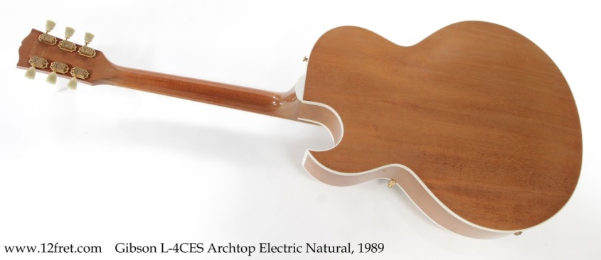 Gibson L-4CES Archtop Electric Natural, 1989 Full Rear View