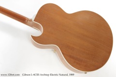 Gibson L-4CES Archtop Electric Natural, 1989 Back View