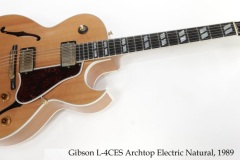 Gibson L-4CES Archtop Electric Natural, 1989 Full Front View