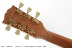 Gibson L-4CES Archtop Electric Natural, 1989 Head Rear View