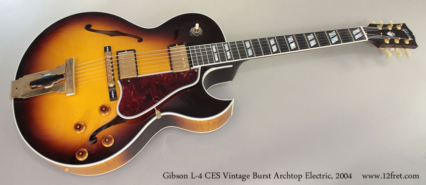 Gibson L-4 CES Vintage Burst Archtop Electric, 2004 Full Front View