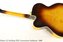 Gibson L5 Archtop ES5 Conversion Sunburst, 1948 Full Rear View