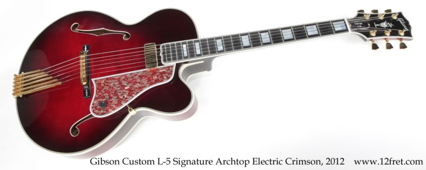 Gibson Custom L-5 Signature Archtop Electric Crimson, 2012 Full Front View
