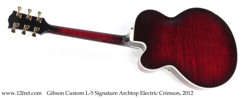 Gibson Custom L-5 Signature Archtop Electric Crimson, 2012 Full Rear View