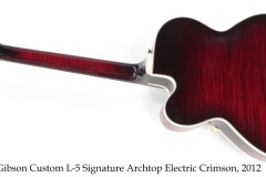 Gibson Custom L-5 Signature Archtop Electric Crimson, 2012 Full Rear View