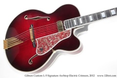 Gibson Custom L-5 Signature Archtop Electric Crimson, 2012 Top View