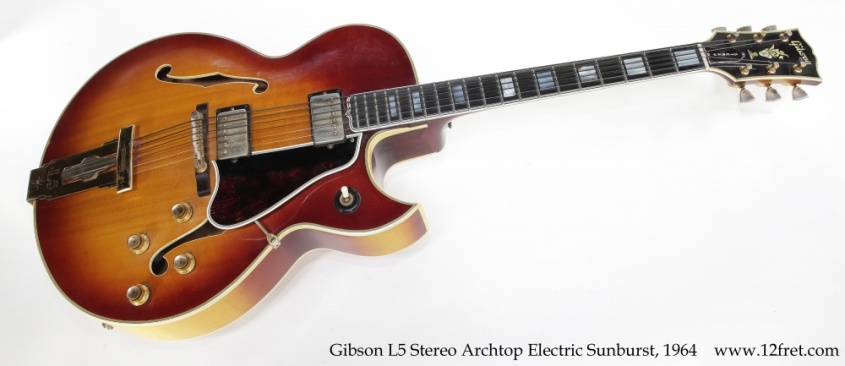 Gibson L5 Stereo Archtop Electric Sunburst, 1964 Full Front View