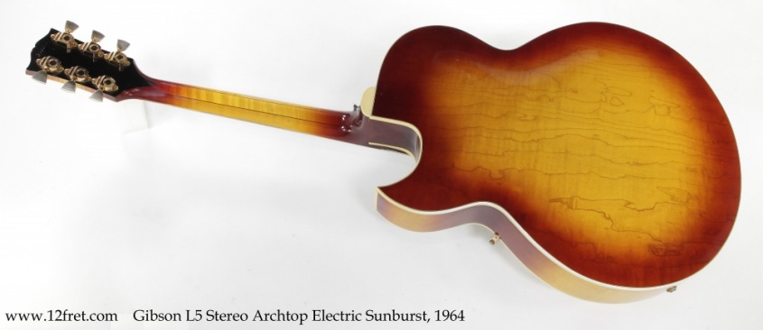 Gibson L5 Stereo Archtop Electric Sunburst, 1964 Full Rear View