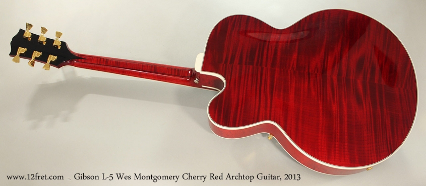 Gibson L-5 Wes Montgomery Cherry Red Archtop Guitar, 2013 Full Rear View