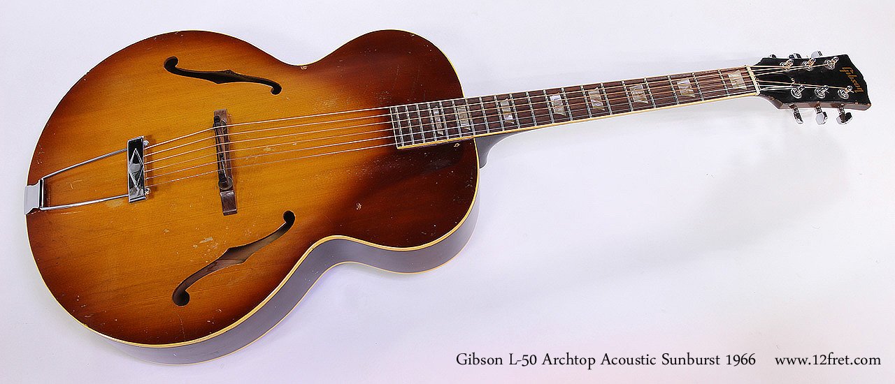 Gibson L-50 Archtop Acoustic Sunburst 1966 Full Front View