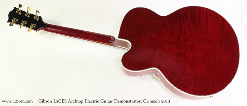 Gibson L5CES Archtop Electric Guitar Demonstrator, Crimson 2013  Full Rear View