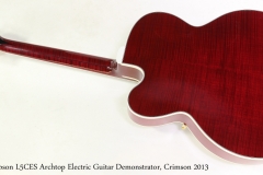 Gibson L5CES Archtop Electric Guitar Demonstrator, Crimson 2013  Full Rear View