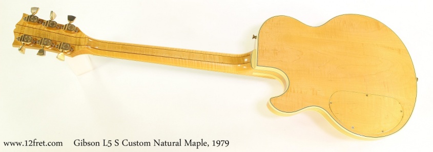 Gibson L5 S Custom Natural Maple, 1979 Full Rear View