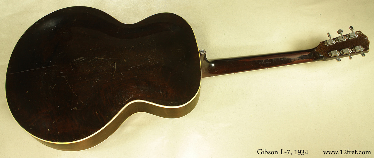 Gibson L-7 Archtop, 1934 full rear view