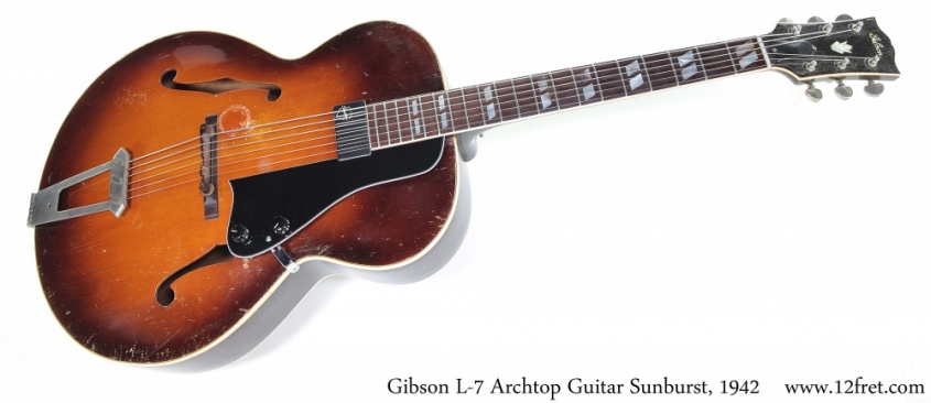 Gibson L-7 Archtop Guitar Sunburst, 1942 Full Rear View