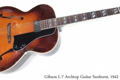 Gibson L-7 Archtop Guitar Sunburst, 1942 Full Rear View