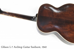 Gibson L-7 Archtop Guitar Sunburst, 1942 Full Rear View