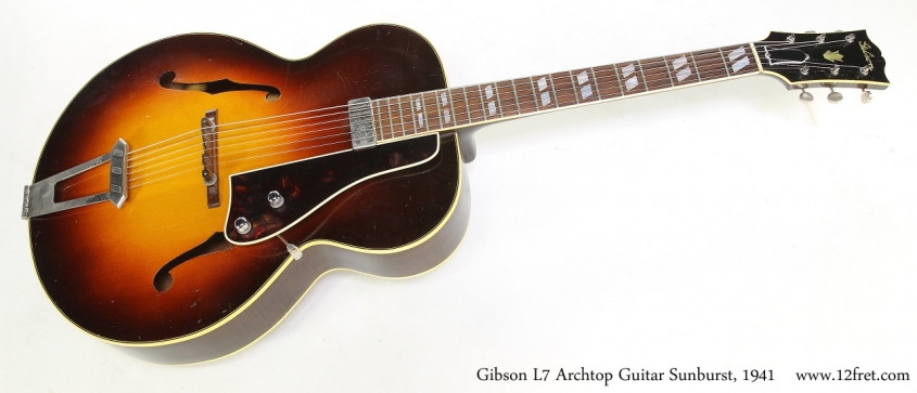 Gibson L7 Archtop Guitar Sunburst, 1941   Full Front View