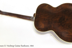Gibson L7 Archtop Guitar Sunburst, 1941   Full Rear View