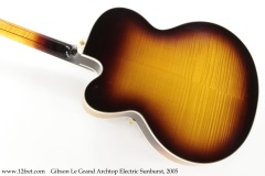 Gibson Le Grand Archtop Electric Sunburst, 2005 Back View