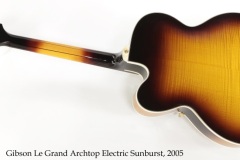 Gibson Le Grand Archtop Electric Sunburst, 2005 Full Rear View