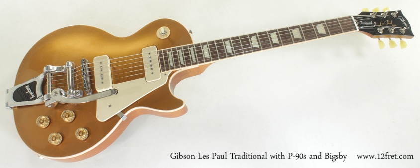 Gibson Les Paul Traditional with P-90s and Bigsby full front view