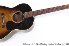 Gibson LG-1 Steel String Guitar Sunburst, 1949 Full Front View