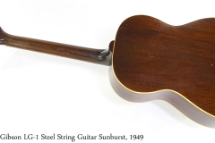 Gibson LG-1 Steel String Guitar Sunburst, 1949 Full Rear View