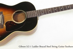 Gibson LG-1 Ladder Braced Steel String Guitar Sunburst, 1953   Full Front View