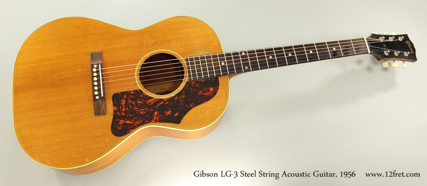 Gibson LG-3 Steel String Acoustic Guitar, 1956 Full Front View