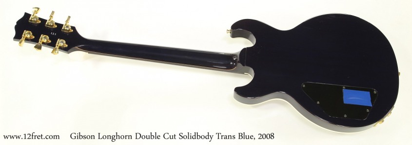 Gibson Longhorn Double Cut Solidbody Trans Blue, 2008 Full Rear View