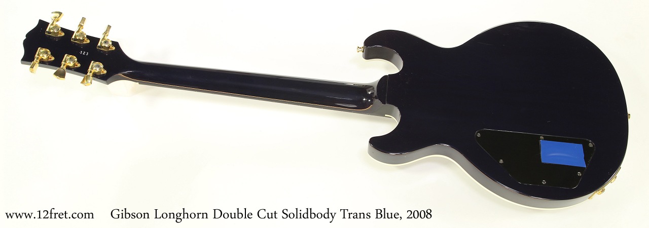 Gibson Longhorn Double Cut Solidbody Trans Blue, 2008 Full Rear View