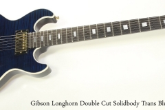 Gibson Longhorn Double Cut Solidbody Trans Blue, 2008 Full Front View