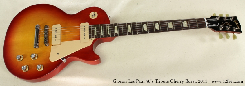 Gibson Les Paul 50s Tribute Cherry Burst 2011 full front view