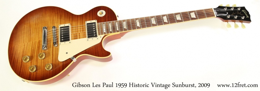 Gibson Les Paul 1959 Historic Vintage Sunburst, 2009 Full Front View