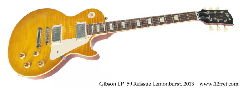 Gibson LP '59 Reissue Lemonburst, 2013 Full Front View
