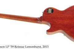 Gibson LP '59 Reissue Lemonburst, 2013 Full Rear View