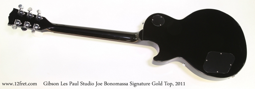 Gibson Les Paul Studio Joe Bonomassa Signature Gold Top, 2011   Full  Rear View