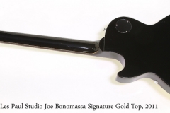 Gibson Les Paul Studio Joe Bonomassa Signature Gold Top, 2011   Full  Rear View