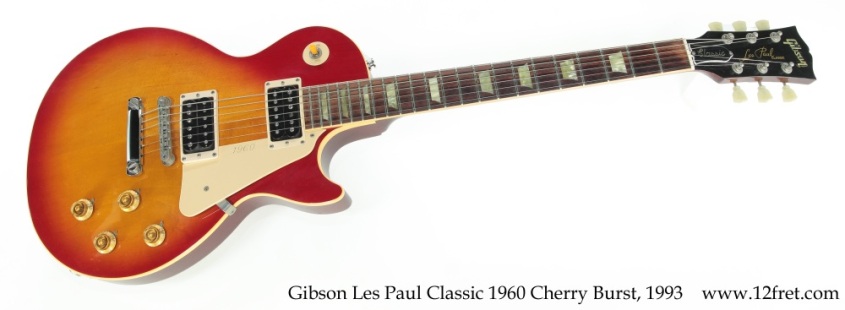 Gibson Les Paul Classic 1960 Cherry Burst, 1993 Full Front View