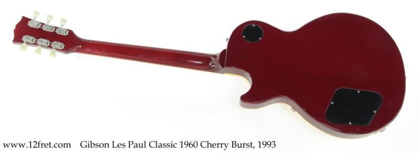 Gibson Les Paul Classic 1960 Cherry Burst, 1993 Full Rear View