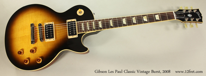 Gibson Les Paul Classic Vintage Burst, 2008 Full Front View