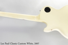 Gibson Les Paul Classic Custom White, 2007 Full Rear View